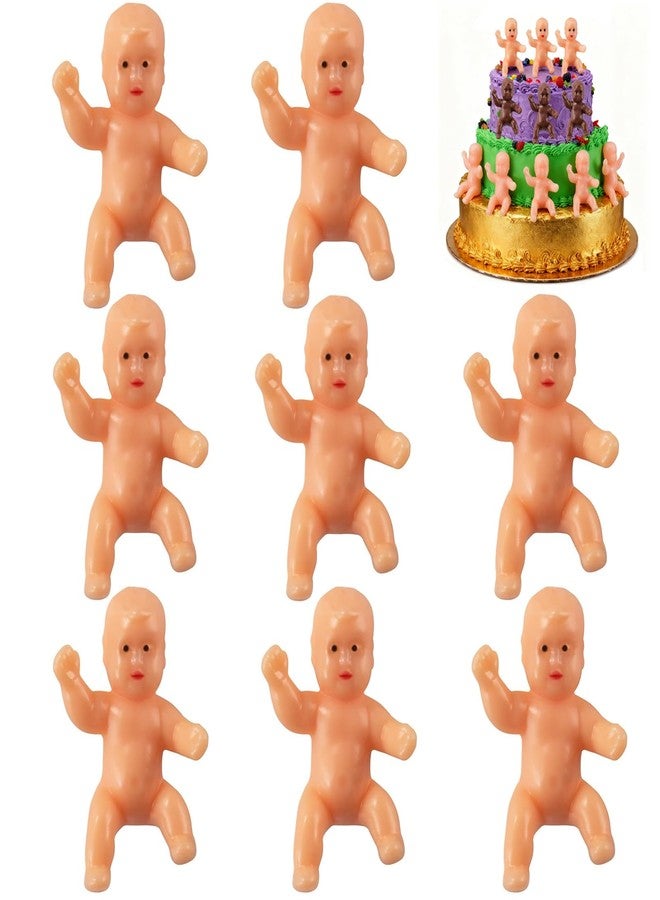 ZZYFGH 48 PCS King Cake Babies, 1.2 Inch Mini Plastic Babies for King Cake Baby Shower, My Water Broke Ice Cube Game, King Cake Baby for Party Decorations - Image 1